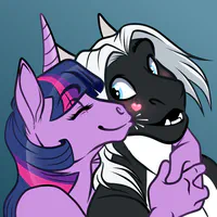 Sa'drok and Twilight Smooches | source: <a href="https://sfw.furaffinity.net/user/sudanred/" target="_blank">Sudan Red</a>